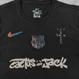 2025/26 BA x Travis Scott Black Pure Cotton Jersey 胸前银色字