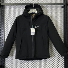 2025 NK Cotton Thickened Warm Black Outdoor Jacket #A801加棉冲锋衣