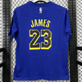 2025 Lakers Jordan JAMES #23 Blue High Quality Casual T-Shirt T183
