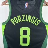 2025 Celtics PORAIGIS #8  Black City Edition NBA Jerseys