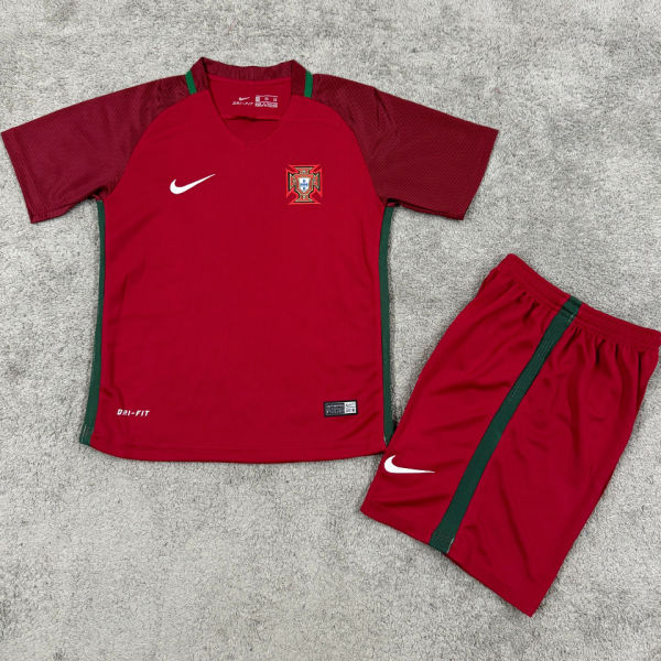 2016/17 Portugal Home Kids Retro Soccer Jersey