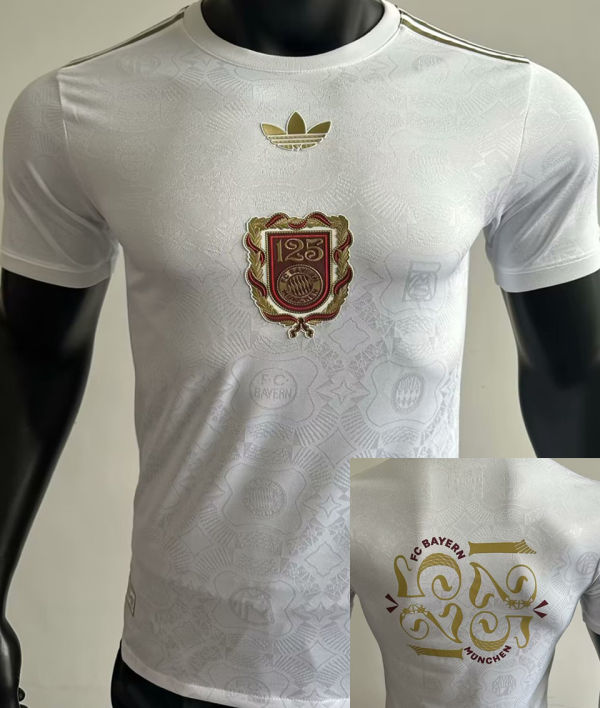 2025 BFC 125th Anniversary Edition White Player Version Soccer Jersey 背后125图案