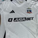 2025/26 Colo-Colo Home White Long Sleeve Soccer Jersey