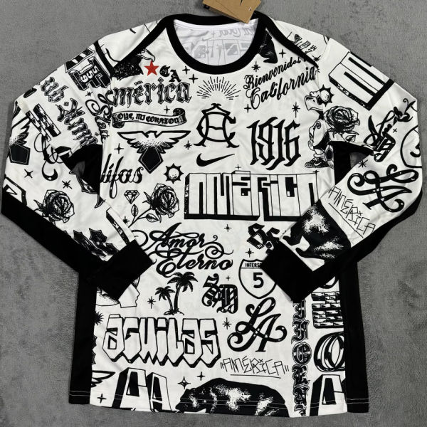 2025 Club America Fans Long Sleeve Soccer Jersey