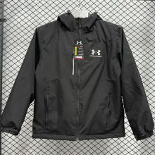 2025 UA Velvet Thickened Warm Black Outdoor Jacket #F4加绒冲锋衣