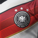 2014 Germany Home White Retro Player Version Soccer Jersey  3 Start 三星