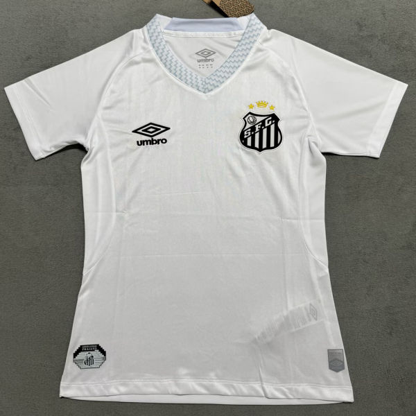 2025/26 Santos Home White Fans Soccer Jersey 女