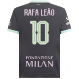RAFA LEãO #10 AC Milan Third Fans Soccer Jersey 2024/25 带号下广告 欧冠字体 ★★