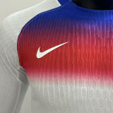 2025/26 England Home White Player Version Long Sleeve Soccer Jersey