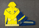 2025/26 AA Yellow Hoody Thickened Fluff Zipper Jacket Tracksuit