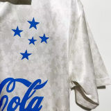1993 Cruzeiro Away White Retro Soccer Jersey
