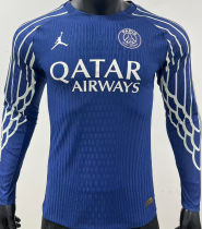 2024/25 PSG 4Th Blue Player Version Long Sleeve Soccer Jersey