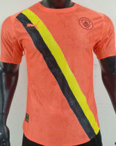 2025/26 Man City Third Orange Player Version Soccer Jersey