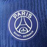 2024/25 PSG 4Th Blue Player Version Long Sleeve Soccer Jersey