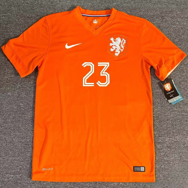 2014 NL Home Orange Retro Soccer Jersey
