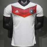 2014 Germany Home White Retro Player Version Soccer Jersey  3 Start 三星