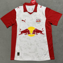 2025/26 RB SALZBURG Bull Red Home White Fans Jersey 萨尔茨堡红牛