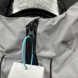 2025 PSG Jordan Cotton Thickened Warm Grey Outdoor Jacket #A805加棉冲锋衣