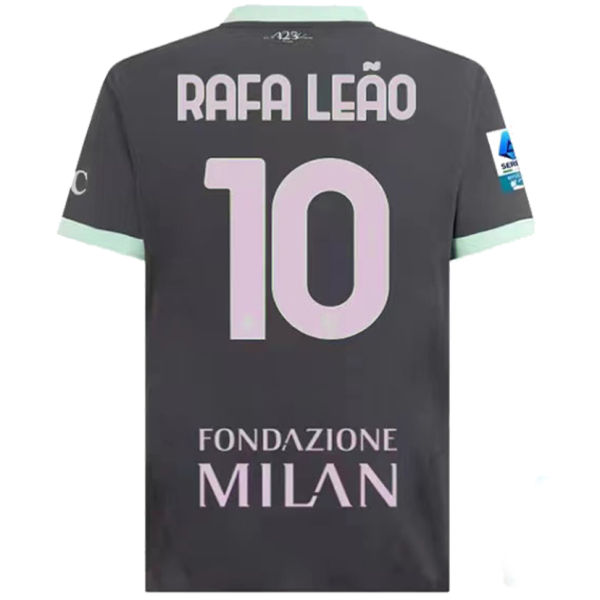 RAFA LEãO #10 AC Milan Third Fans Soccer Jersey 2024/25 带号下广告 意甲字体 ★★