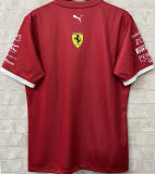 2025 Ferrari Red F1 Team T-Shirt  圆领 背后 一 个广告