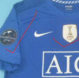 2008/2009 M Utd Third Blue Retro Player Version Long Sleeve Jersey 球员版长袖