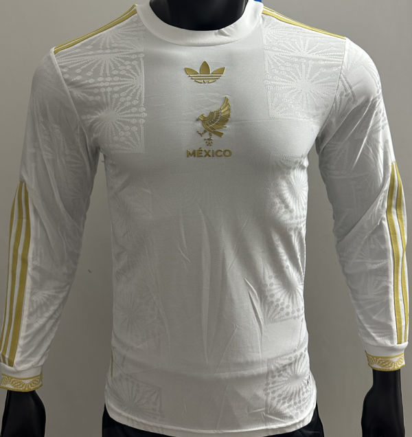 2025 Mexico White Special Edition Player Version Long Sleever Jersey