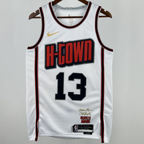2025 Rockets HARDEN #13 White City Edition NBA Jersey