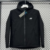 2025 Yonex Cotton Thickened Warm Black Outdoor Jacket #A804加棉冲锋衣