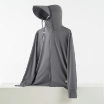 dark grey-Couple's sun protection clothing for men and women, UV resistant summer ice silk fishing sun protection clothing jacket