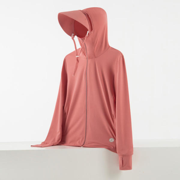Sunset powder-Couple's sun protection clothing for men and women, UV resistant summer ice silk fishing sun protection clothing jacket