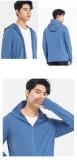 Iron stone blue-Couple's sun protection clothing for men and women, UV resistant summer ice silk fishing sun protection clothing jacket