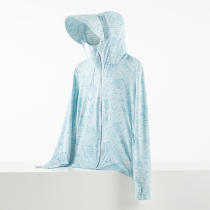 Maple Leaf Light Blue#Couple's Sunscreen Clothes for Men and Women, Jiaoxia Same Style