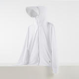 white-Couple's sun protection clothing for men and women, UV resistant summer ice silk fishing sun protection clothing jacket