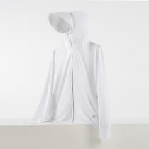white-Couple's sun protection clothing for men and women, UV resistant summer ice silk fishing sun protection clothing jacket