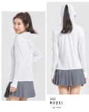 white-Couple's sun protection clothing for men and women, UV resistant summer ice silk fishing sun protection clothing jacket