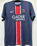 CHAMPIONS OF EUROPE 25 ICIC'EST PARIS PSG 1:1 Quality Home Blue Fans Soccer Jersey 2024/25 带星★★