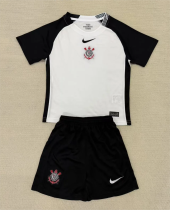 2025/26 Corinthians Home White Kids Soccer Jersey