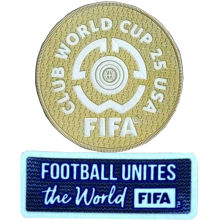 FIFA CLUB WORLD CUP 25 USA+FOOTBALL UNITES the World 世俱杯章 +蓝色公平条 You can buy it alone OR tell us which jersey to print it on