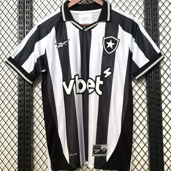 2025/26 Botafogo Home Fans Soccer Jersey 胸前有广告