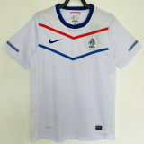 2010 Netherlands Away White Retro Jersey