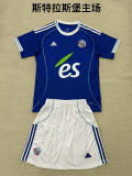 2025/26 Strasbourg Home Blue Kids Soccer Jersey  斯特拉斯堡