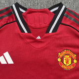 2025/26 M Utd Home Red Player Version Kids Soccer Jersey 球员版童装