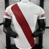 2025/26 River Plate Home White Player Version Soccer Jersey 胸前空白版
