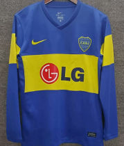 2011/12 Boca Home Blue Retro Long Sleeve Soccer Jersey