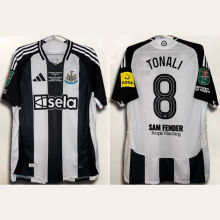 TONALI #8 Newcastle 1:1 Quality Home Fans Jersey 2024/25   ALL PAtch 按图（SAM FENDER People Watching有号下广告）★★