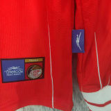 1999/2000 Deportivo Toluca Home Red Retro Long Sleeve Soccer Jersey 托卢卡