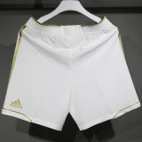 2011/2012 RM Home White Retro Player Version Shorts Pants 球员版