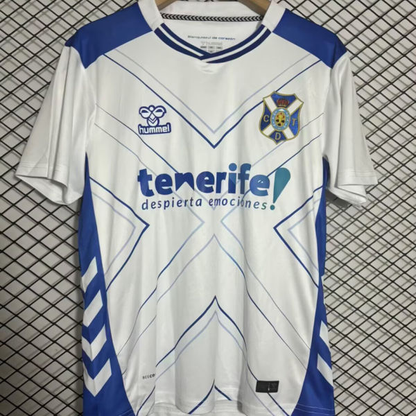 2025/26 Tenerife Home White Fans Soccer Jersey