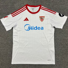 2025/26 Sevilla FC Home White Fans Soccer Jersey