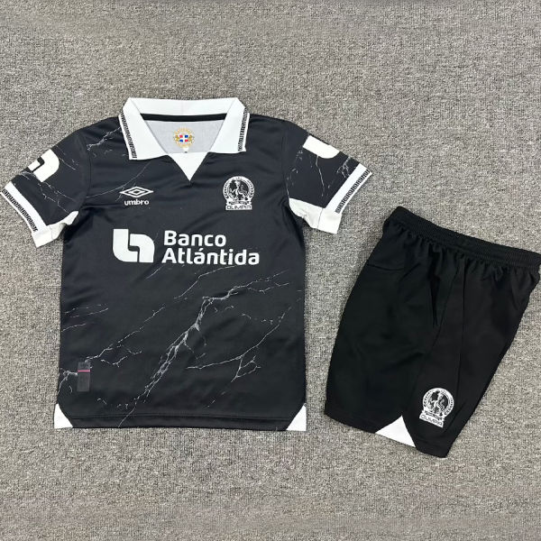 2025/26 CD Olimpia Third Black Kids Soccer Jersey 洪甲奥林匹亚